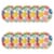 American Greetings Paper Plates 10 Count - Multicolored Balloons Perspective: left