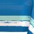 American Greetings Plastic Table Cover Blue with Brush Stroke Perspective: left