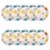 American Greetings 7 Inch Paper Plates - Multicolored Smiley Faces Perspective: left