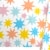 American Greetings Plastic Table Cover - White With Colorful Stars Perspective: left