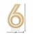 American Greetings Birthday Candle Number 6 Perspective: left
