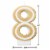American Greetings Birthday Candle Number 8 Perspective: left