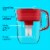 Brita Small Fiery Red 6 Cup Water Filter Pitcher with Standard Filter Perspective: left