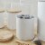 Salton Swan Kitchen Steel Storage Containers for Dry Goods, 3 Pack Cotton White Perspective: left