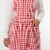 Now Designs Classic Adjustable Straps Red Gingham Kitchen Apron Perspective: left