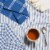 Now Designs Tic Tac Toe 100% Cotton Royal Blue Kitchen Dish Towels Perspective: left