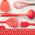 Betty Crocker Silicone 13 Inch Ladle, Red Perspective: left