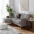 Novogratz Bowen Sectional Sofa L-Shaped Couch in Grey Perspective: left