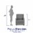 Baby Relax Bennet Transitional Wingback Nursery Rocker Chair, Gray Perspective: left