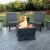 Blue Sky 22 In. Square Wood Smokeless Fire Pit SFP22SQ-B Perspective: left