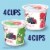 Yoplait Cotton Candy and Strawberry Kids Low Fat Yogurt Cups Perspective: left