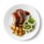 Corelle Livingware Laminated Glass Plate - Winter Frost White Perspective: left