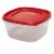 Rubbermaid® EasyFindLid™ Food Storage Container - Red/Clear Perspective: left