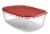 Rubbermaid® Easy Find Lids® Storage Container - Red / Clear Perspective: left