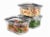 Rubbermaid Brilliance Glass Food Storage Containers Value Pack - 3 Pack -Clear Perspective: left