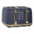 Westbend Timeless Toaster Sllate Blue - 4 Slice Perspective: left
