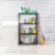 Sterilite 4-Tier Gray Storage Shelf Perspective: left