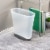 Sterilite Slim Trash Can - White/Gray Perspective: left