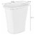 Sterilite Rectangular Trash Can - White Perspective: left
