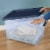 Sterilite Latch Box - Pale Blue / Marine Blue Perspective: left