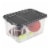 Sterilite 76 Qt Plastic Home Storage Bin Organizing Tote with Latching Lid, Grey Perspective: left