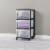 Sterilite Plastic 3-Drawer Cart - Black Perspective: left
