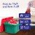 HOMZ Durabilt 15 Gallon Heavy Duty Holiday Storage Tote, Green/Red (2 Pack) Perspective: left