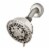 Waterpik PowerPulse Massage Brushed Nickel 7 settings Wallmount Showerhead Perspective: left