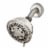 Waterpik PowerPulse Massage Brushed Nickel 7 settings Wallmount Showerhead Perspective: left