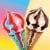 Klondike Unicorn Dreamin' & Vanilla Chillin' Frozen Dairy Dessert Cone Perspective: left