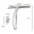 Command™ Bath Stainless Steel Squeegee and Satin Nickel Hook Perspective: left
