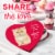 WHITMAN'S SAMPLER Valentine's Day Fancy Pet Heart Assorted Milk & Dark Chocolate Gift Box Perspective: left