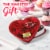WHITMAN'S SAMPLER Valentine's Day Romantic Roses Assorted Milk & Dark Chocolate Candy Heart Gift Box Perspective: left