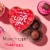 RUSSELL STOVER Valentine's Day Happy Heart Day Assorted Milk & Dark Chocolate Candy Gift Box Perspective: left