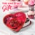 RUSSELL STOVER Valentine's Day Romantic Roses Assorted Milk & Dark Chocolate Heart Gift Box Perspective: left