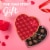 RUSSELL STOVER Valentine's Day Plaid Heart Assorted Milk Chocolate Gift Box Perspective: left