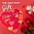 RUSSELL STOVER Valentine's Day "LOVE" Heart Assorted Milk & Dark Chocolate Candy Gift Box Perspective: left