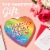RUSSELL STOVER Valentine's Day Tween Heart Assorted Milk & Dark Chocolate Candy Gift Box Perspective: left