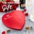 RUSSELL STOVER Valentine's Day Red Foil Heart Assorted Milk & Dark Chocolate Gift Box Perspective: left