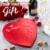 RUSSELL STOVER Valentine's Day Red Foil Heart Assorted Milk Chocolate Candy Gift Box Perspective: left
