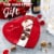 RUSSELL STOVER Valentine's Day Satin Heart Pecan Delights Milk Chocolate Candy Gift Box Perspective: left