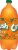Crush® Orange Soda Bottle Perspective: left