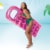 Intex Suntanner 18 Pocket Swimming Pool Beach Lounge Floating Raft with Pillow Perspective: left