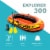 Intex Explorer 300 Compact Inflatable Fishing 3 Person Raft Boat w/ Pump & Oars Perspective: left