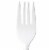 Dixie Plastic Cutlery Medium Weight Forks - White Perspective: left