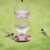 Perky-Pet Rose Gold Top-Fill Glass Hummingbird Feeder Perspective: left