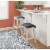 Linon Serrano 30  Wood Backless Barstool in Off White Perspective: left