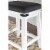 Linon Serrano 24  Wood Backless Counter Stool in Off White Perspective: left