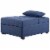 Linon Boone Upholstered Convertible Sofa Bed in Blue Perspective: left
