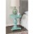 Linon Bree Wood Accent Side Table in Blue Perspective: left